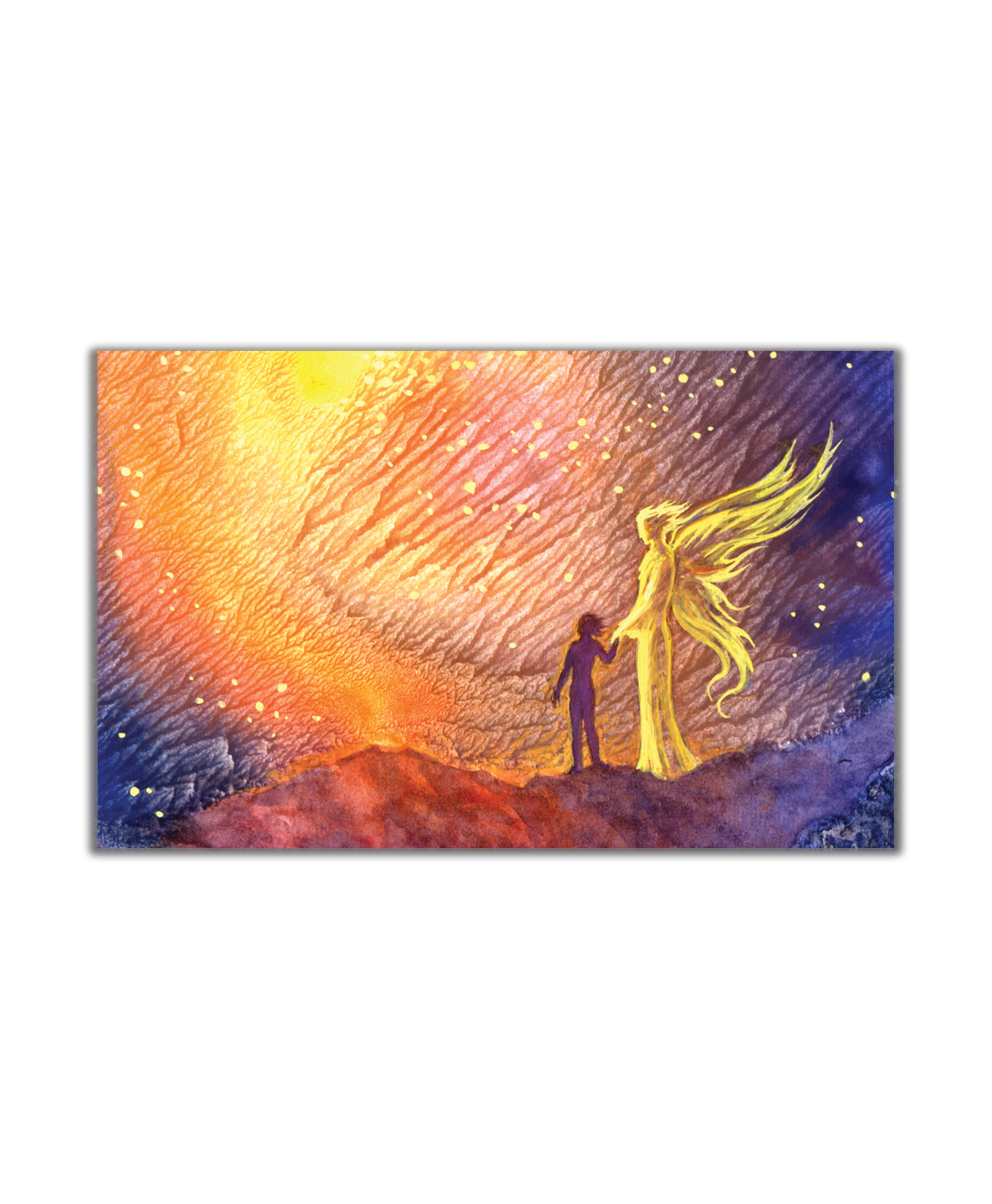 Abstraktní obraz andělská pomoc 130x80  cm