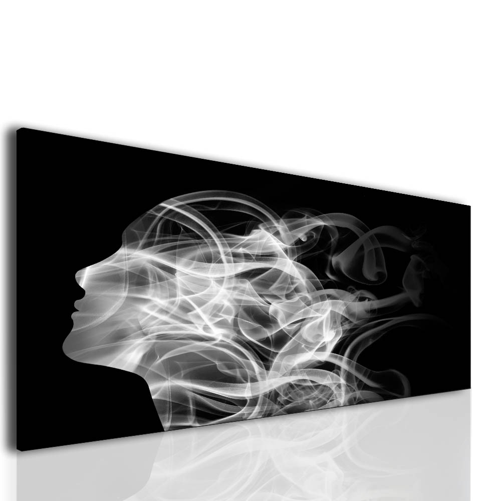 Abstraktní obraz Kouřová dáma 120x60  cm