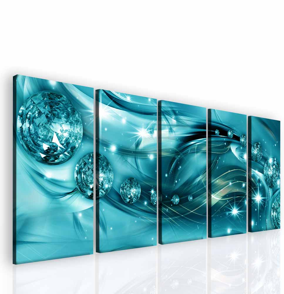 Luxusní obraz Ledový hvězdný prach 125x50  cm, 5 dílů