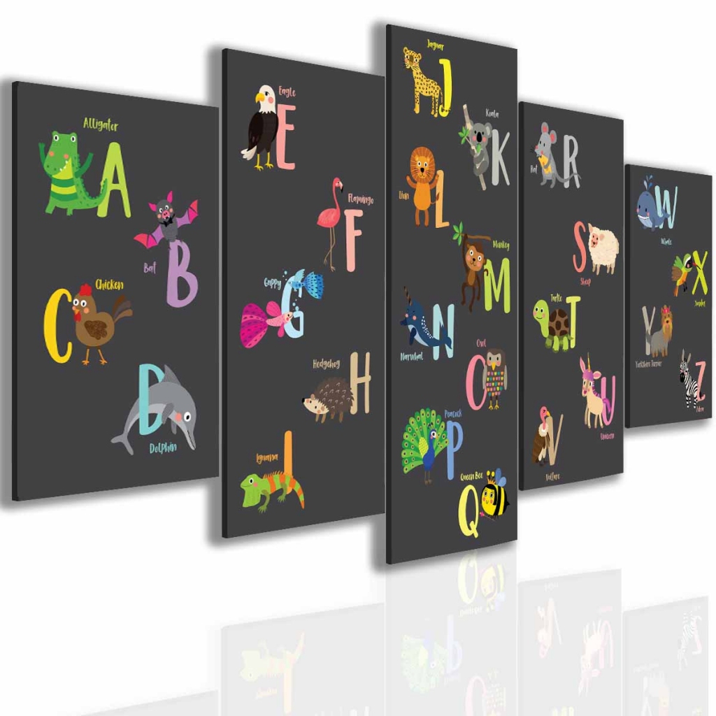 Obraz Abeceda 200x100  cm, 5 dl