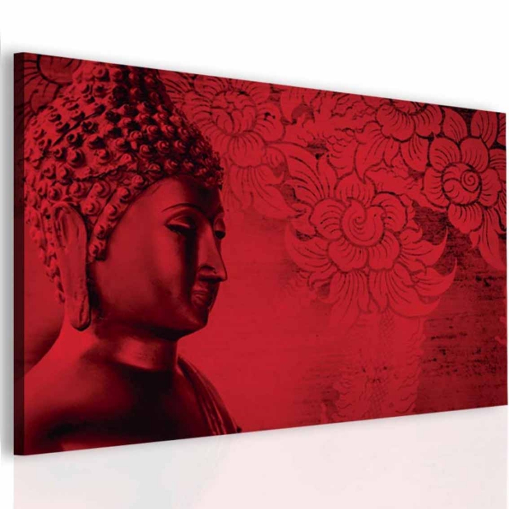 Obraz Buddha v erven 120x60  cm