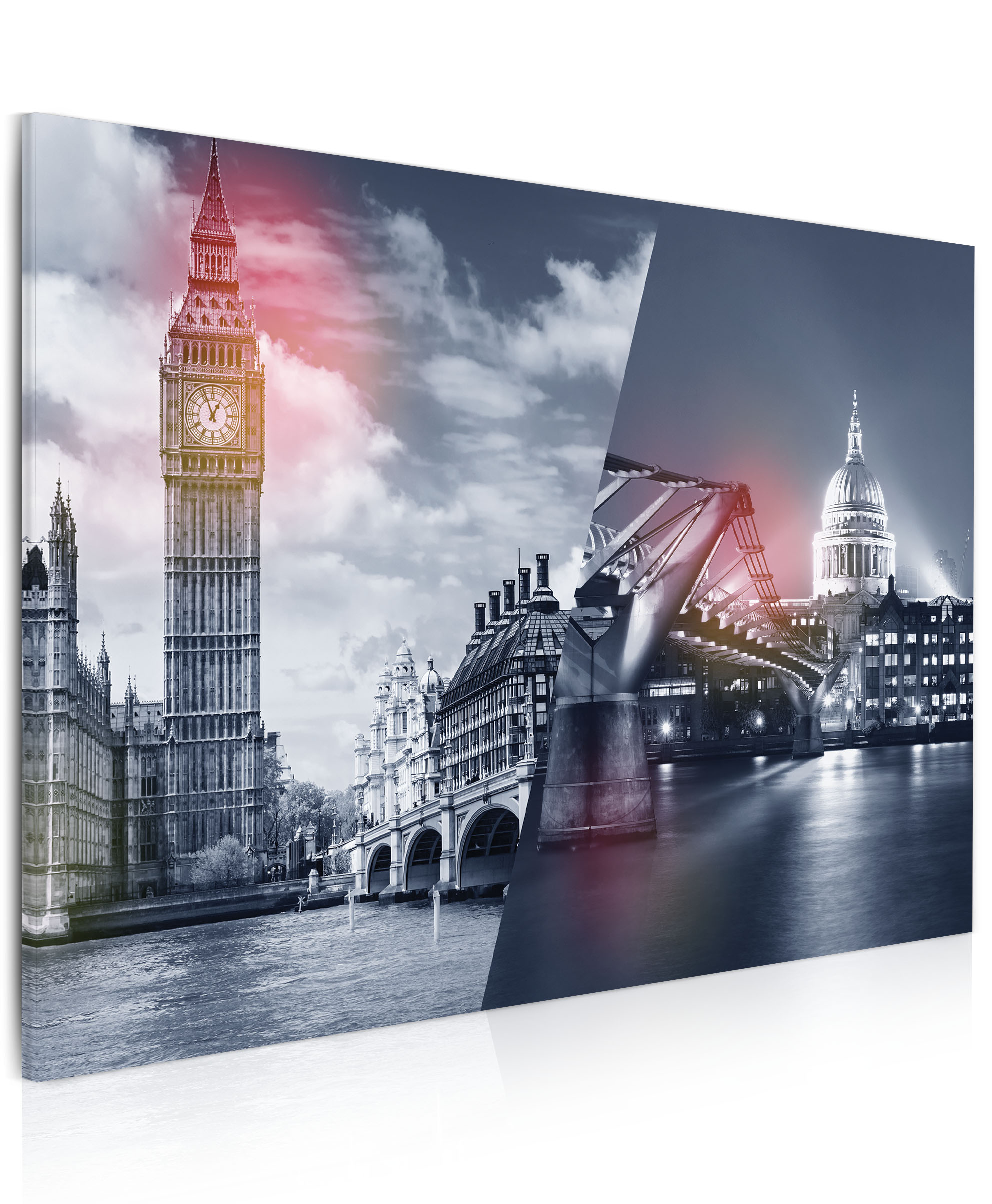 Obraz Černobílá koláž Londýna 150x100  cm
