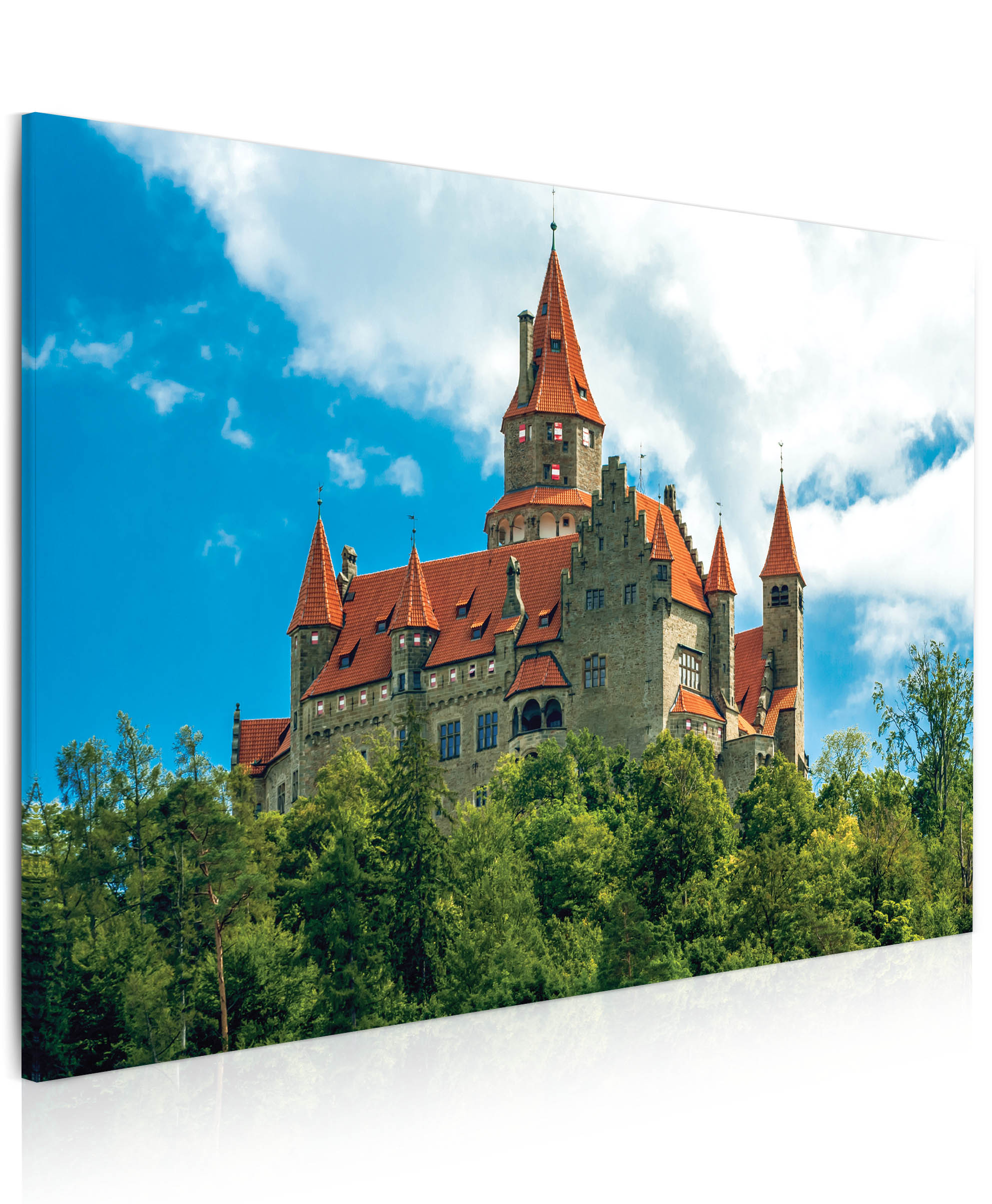 Obraz hrad Bouzov 90x60  cm