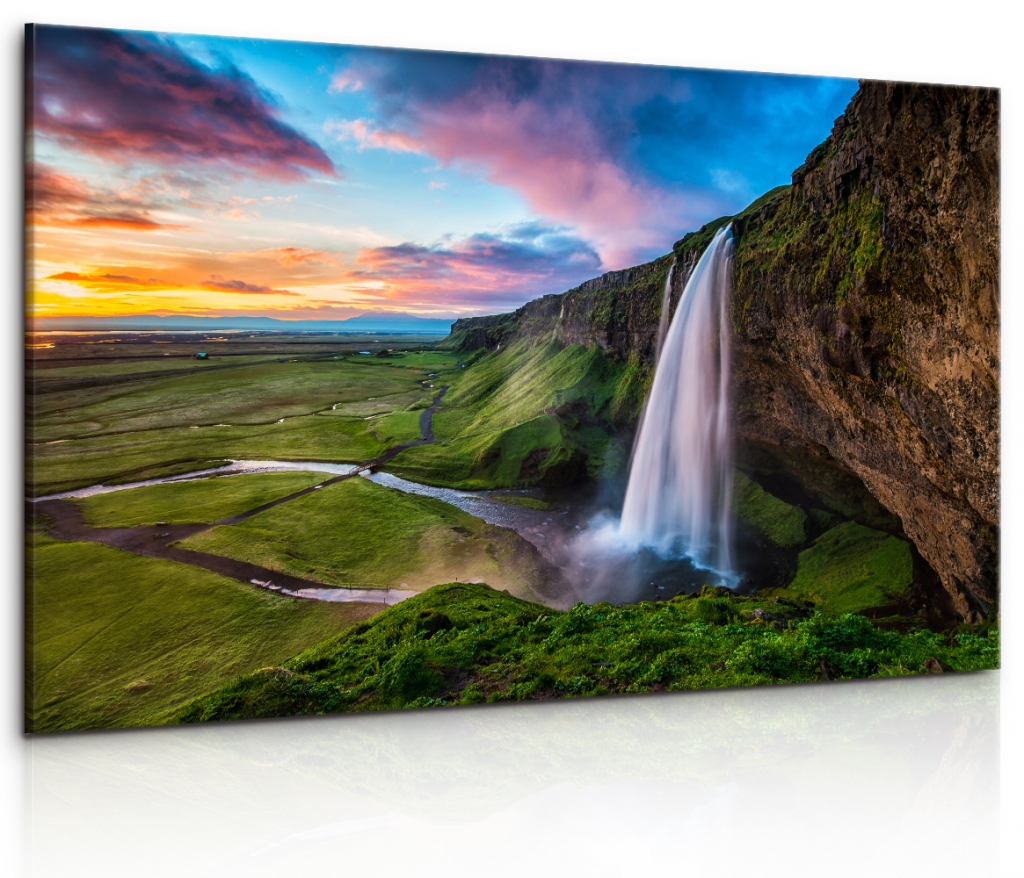 Obraz Islandsk vodopd 150x100  cm
