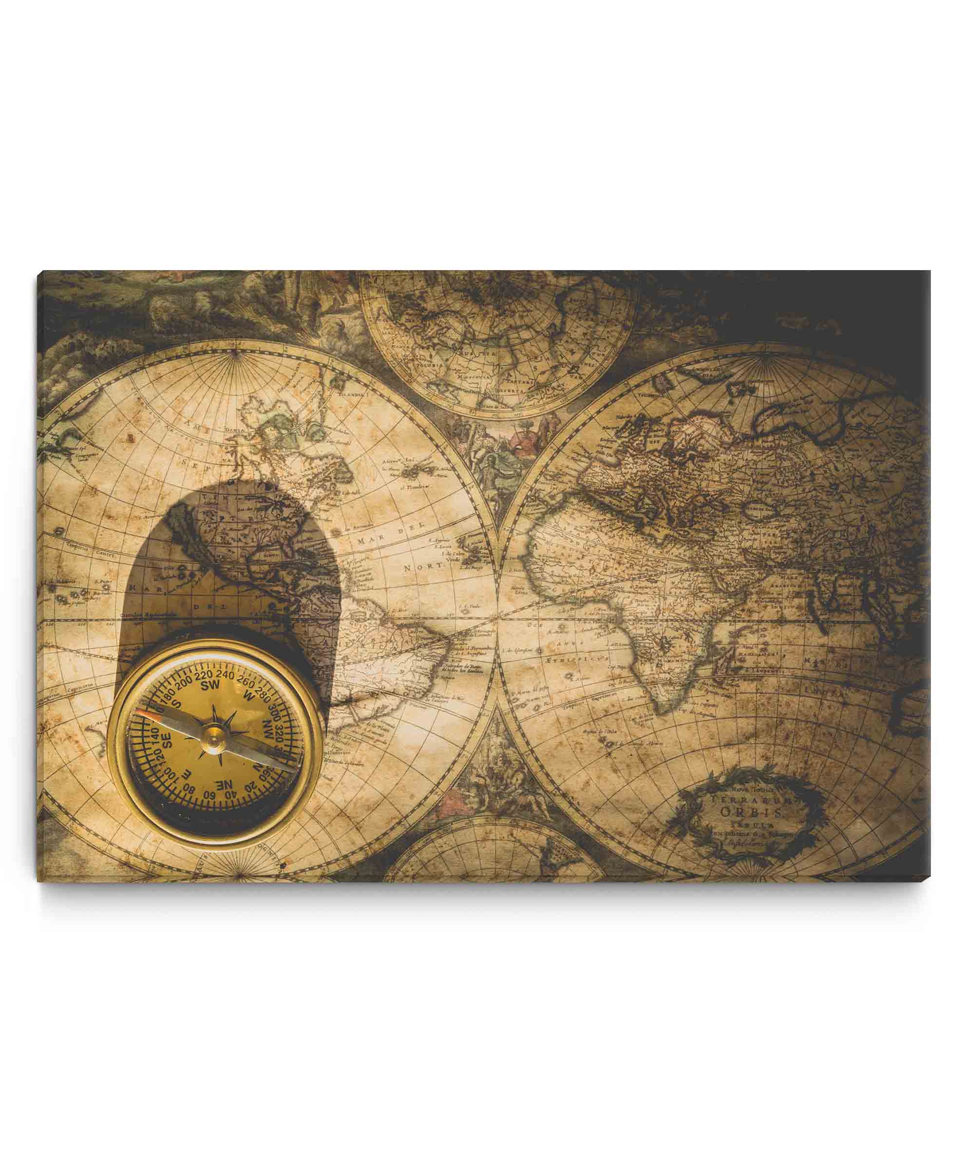Obraz kompas na map 90x60  cm