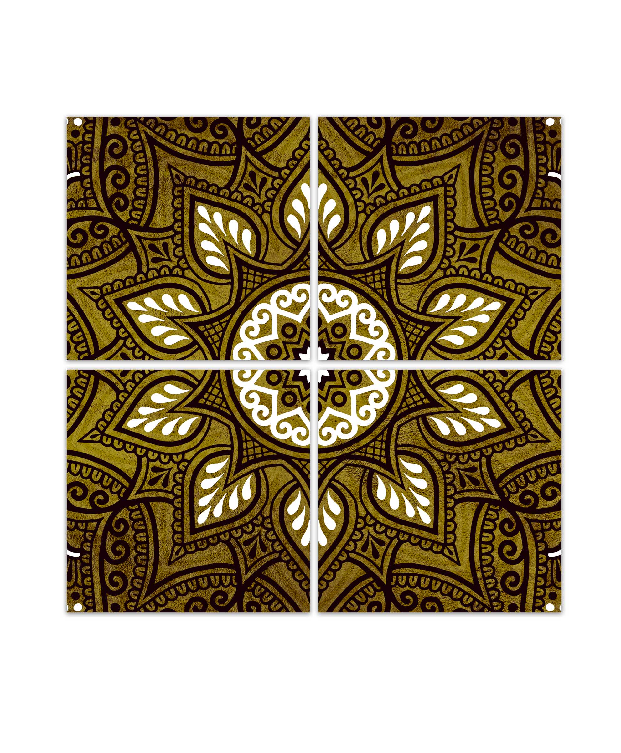Obraz Kouzelná mandala zlatohnědá 90x60  cm, 5 dílů