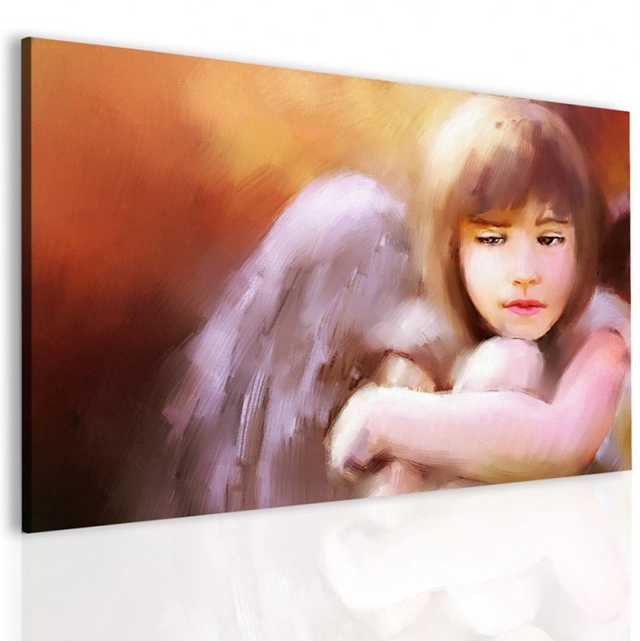 Obraz malovaný anděl 30x20  cm
