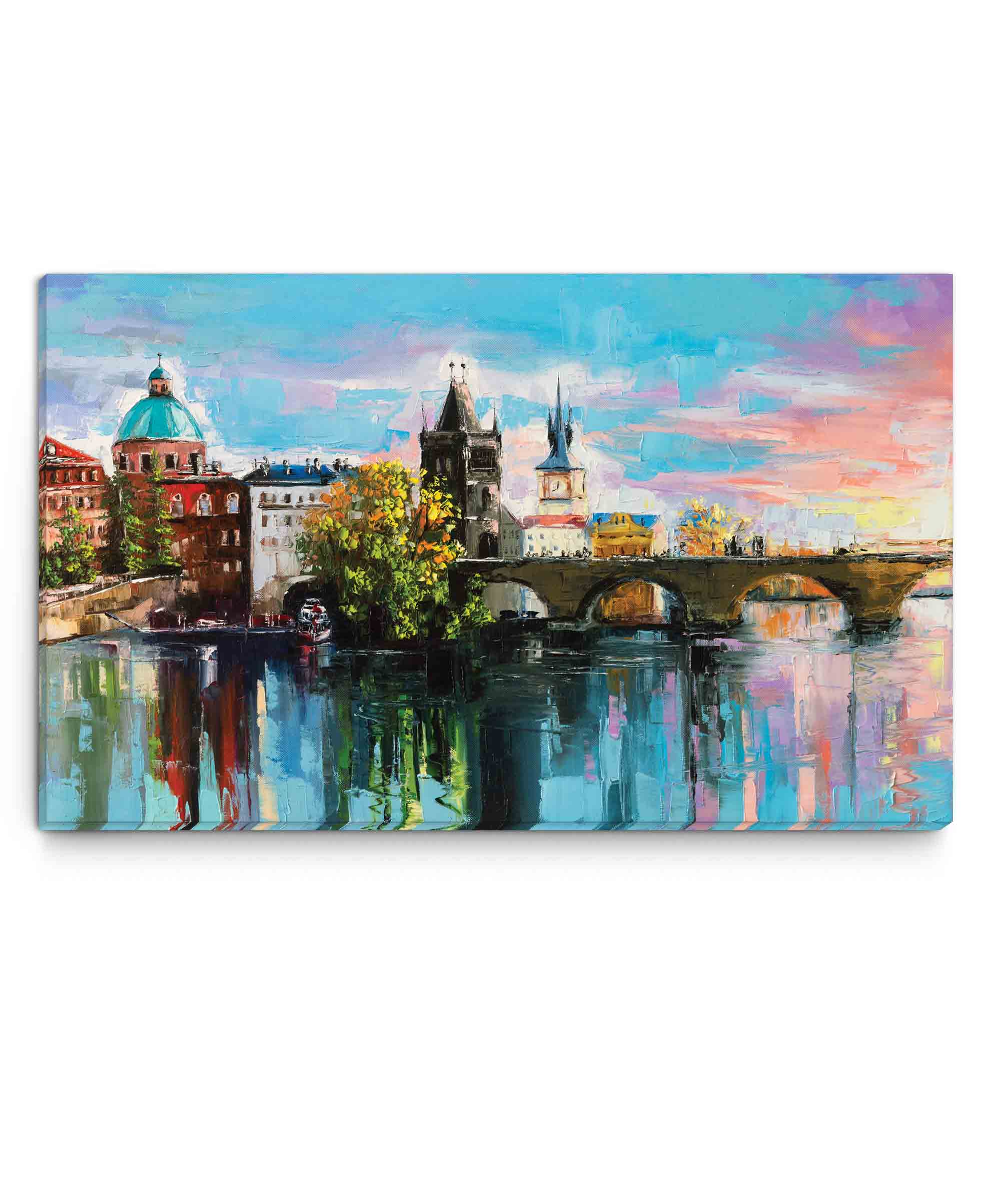 Obraz malovaný Karlův most 150x100  cm
