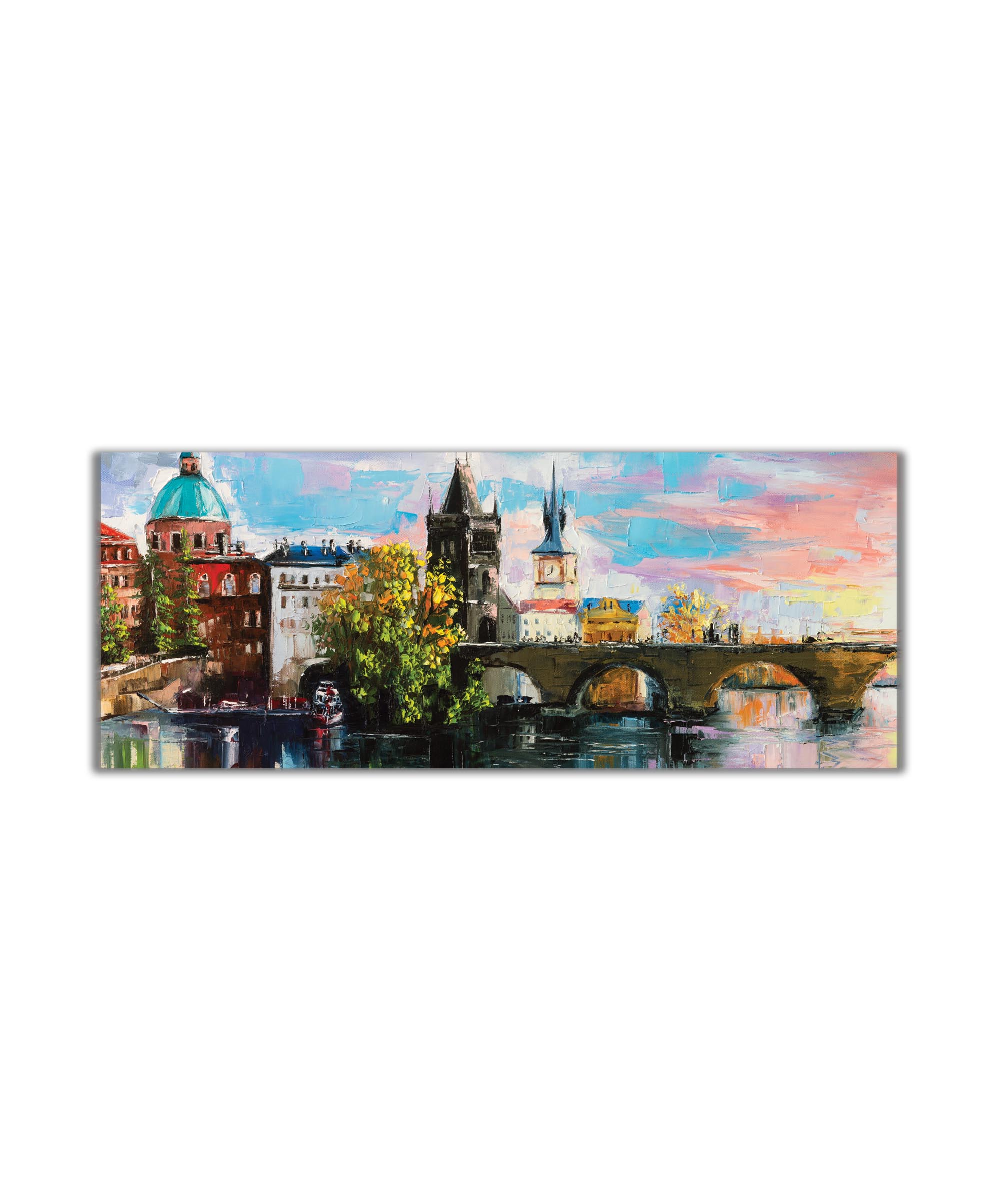 Obraz malovaný Karlův most 180x80  cm
