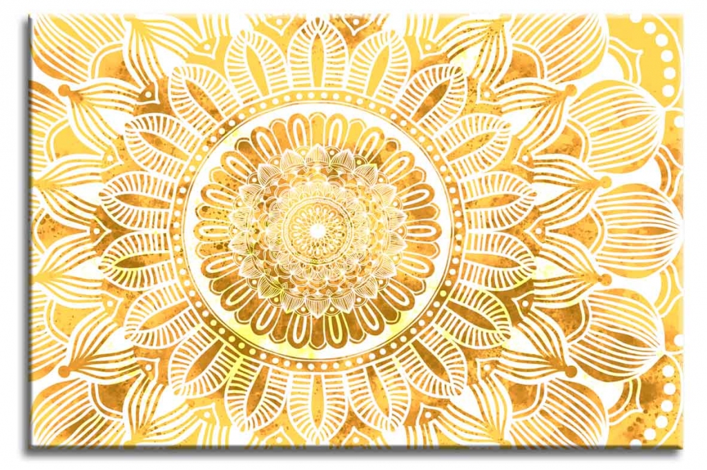 Obraz mandala zlaté slunce 120x80  cm