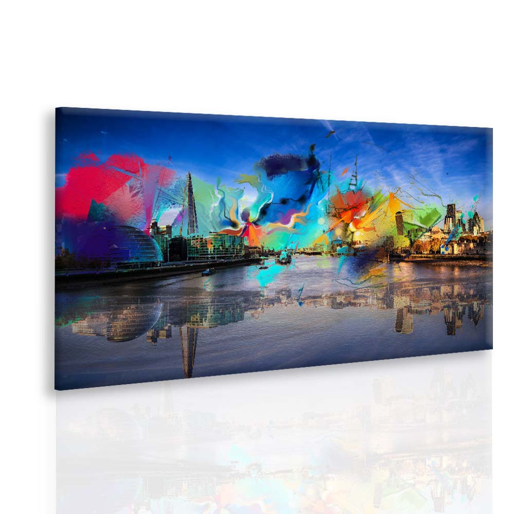 Obraz Msto v mlze 120x60  cm