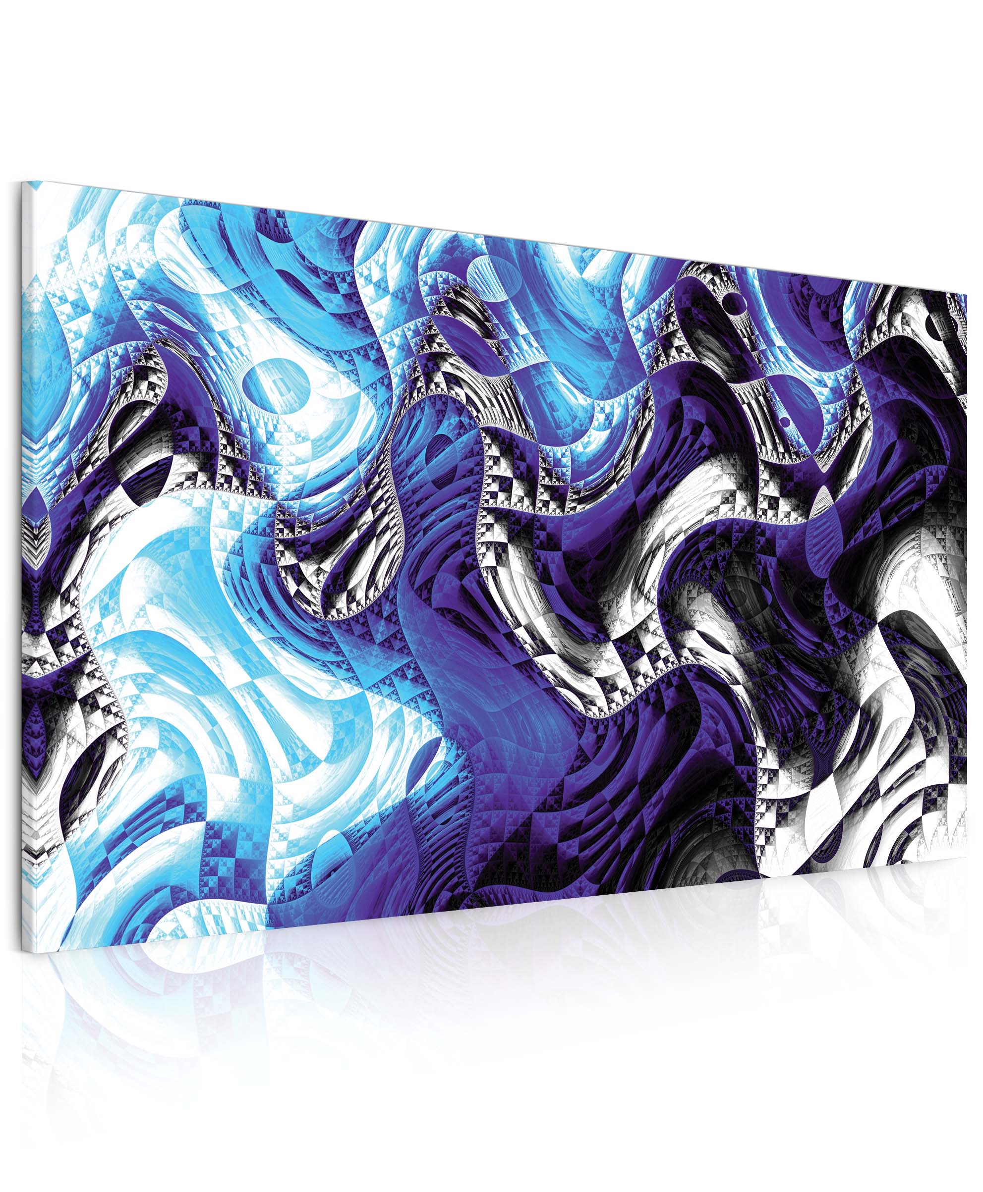 Obraz Modro-bl abstrakce 90x60  cm