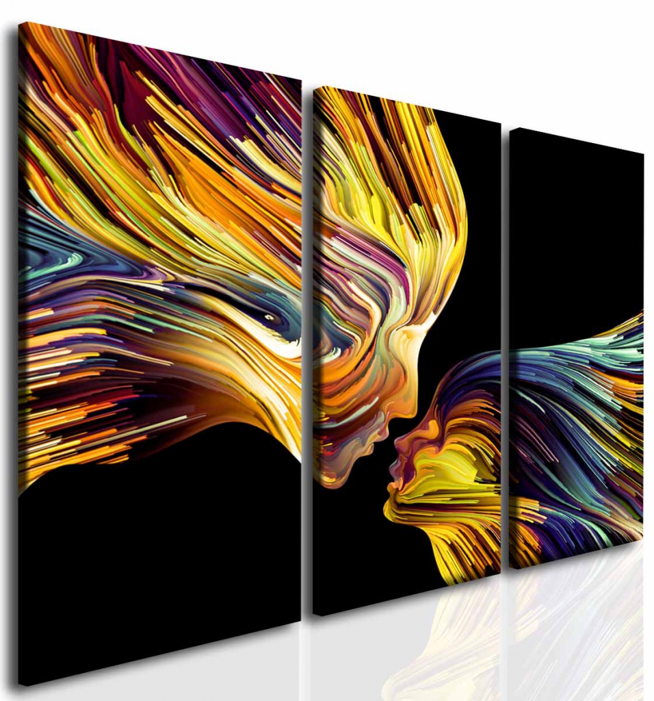Obraz na stnu Barevn pouto 90x70  cm, 3 dly
