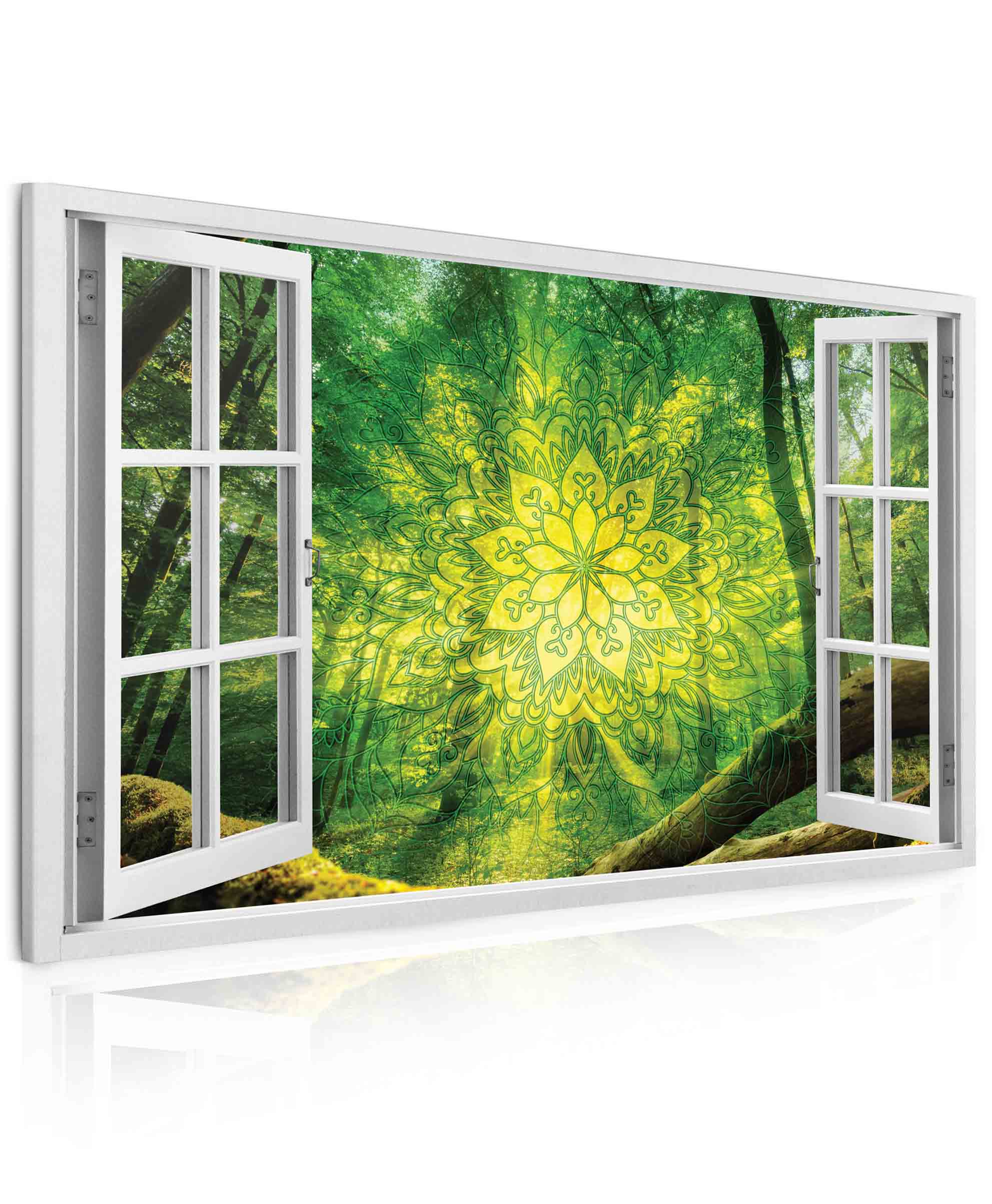 Obraz okno lesní strážce 120x80  cm