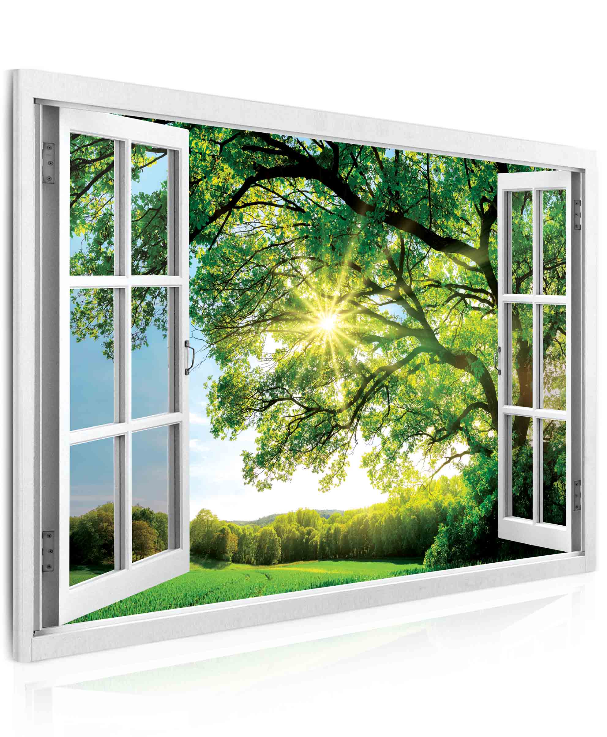 Obraz okno obrovský strom 90x60  cm