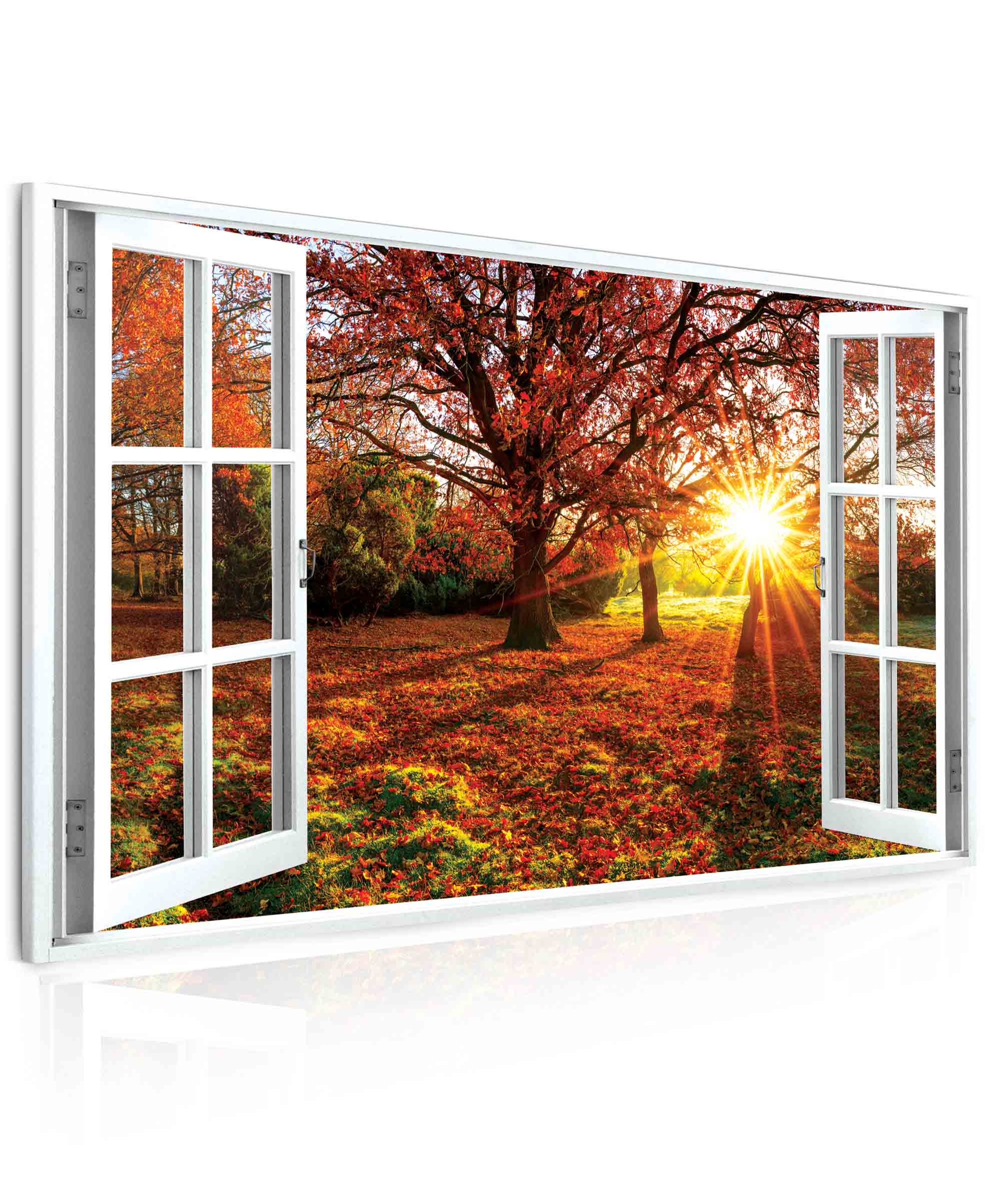 Obraz okno podzimní sluníčko 60x40  cm