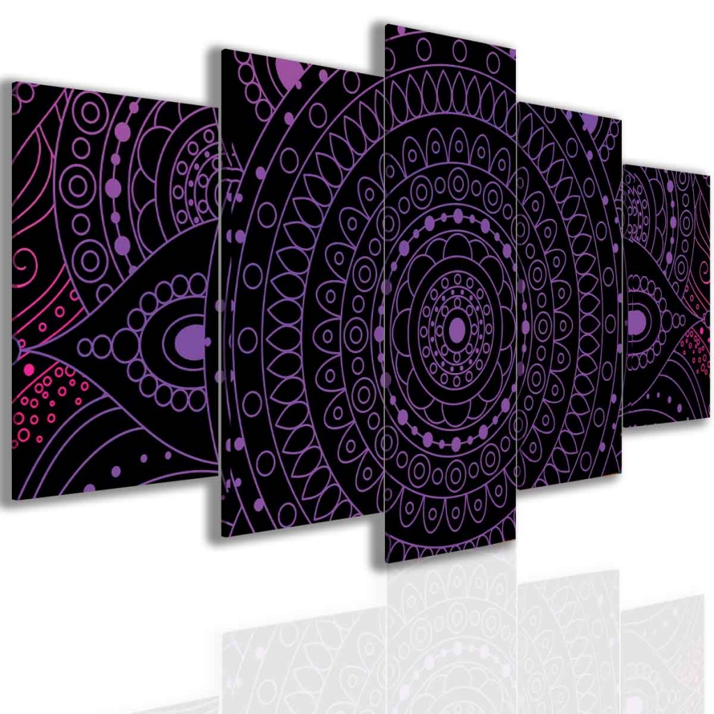 Obraz purple mandala 100x50  cm