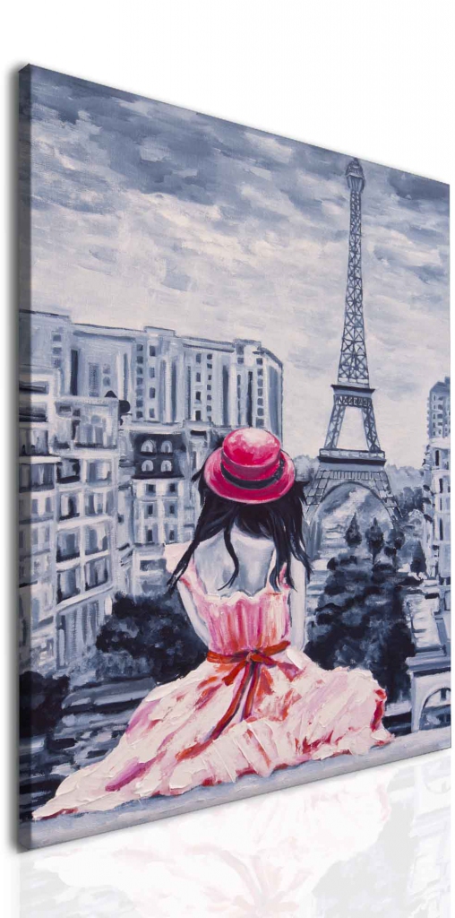 Obraz reprodukce Dívka v Paříži 30x40  cm