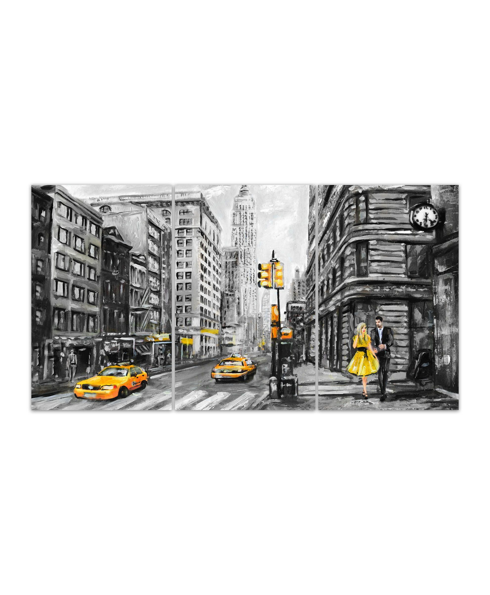 Obraz reprodukce New York lut 120x80  cm, 3 dly