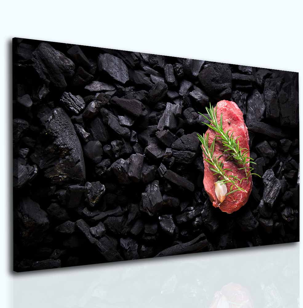 Obraz steak na uhlcch 120x80  cm