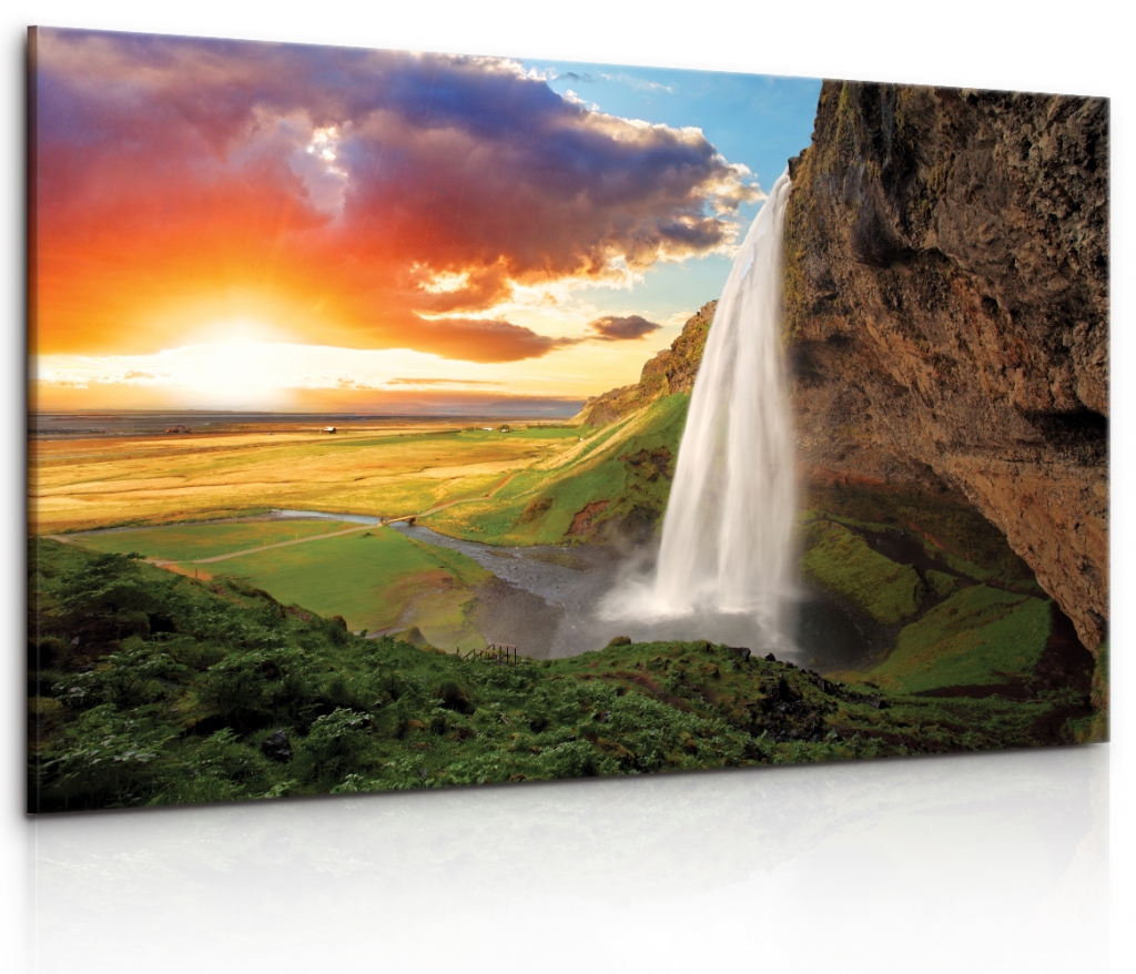 Obraz vodopd na Islandu 150x100  cm