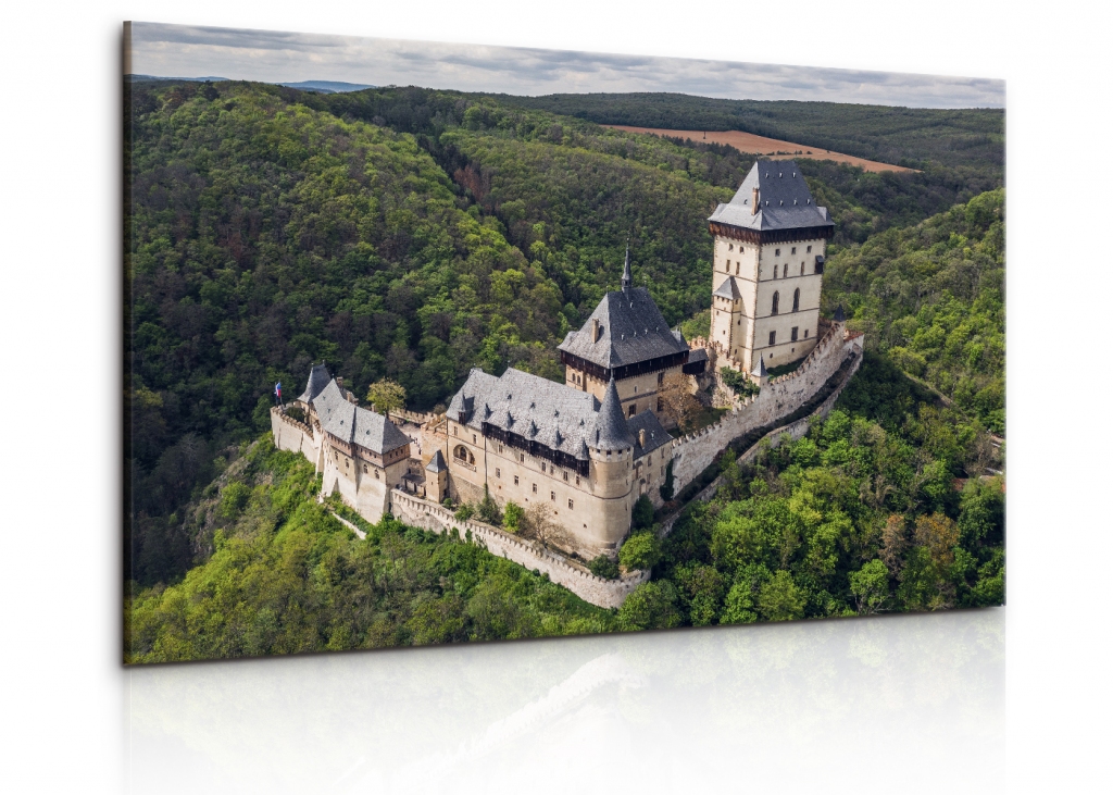 Obraz zmek Karltejn 120x80  cm