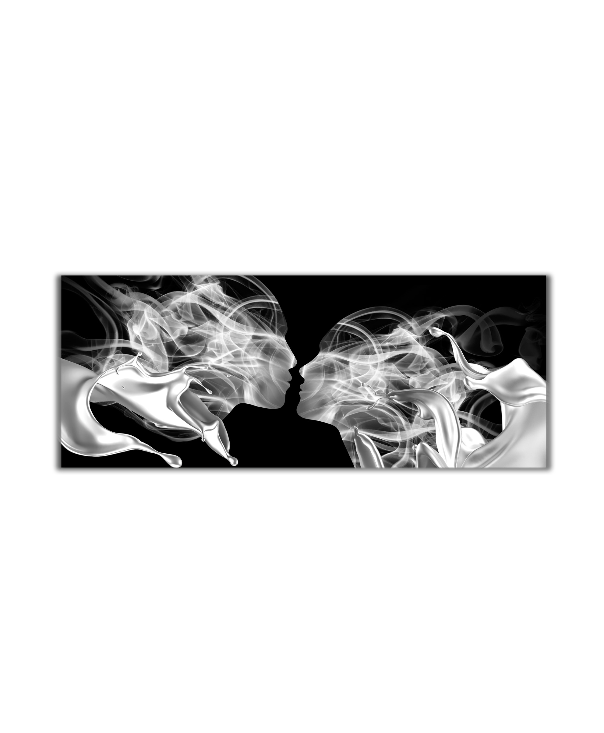 Pětidílný obraz Kouřový polibek 100x45  cm, 5 dílů