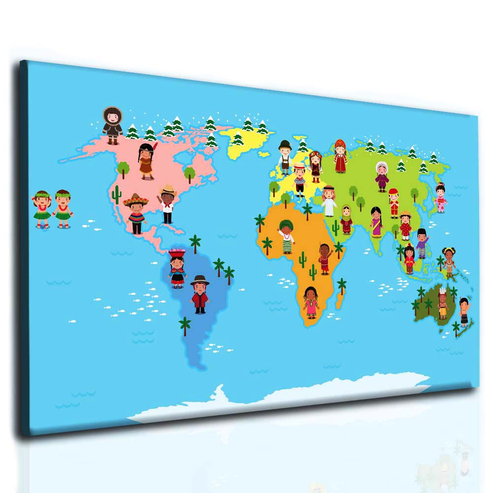 Světová mapa pro děti 80x50  cm