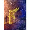 Abstraktní obraz andělská pomoc 100x50  cm, 5 dílů