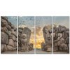 Čtyřdílný obraz Lion Gate Hattusa 120x70  cm, 4 díly