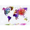 Jednodln obraz Mapa na akvarelu 150x100  cm