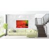 Modern obraz - erven kvty 150x100  cm