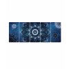 Obraz kouzelná mandala modrá 100x40  cm, 5 dílů