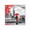 Obraz londýnská procházka červená 40x30  cm