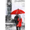 Obraz londýnská procházka červená 80x120  cm