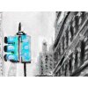 Obraz New York modr reprodukce 90x60  cm