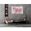 Vcedln obraz Kvtiny z porcelnu 90x60  cm, 3 dly