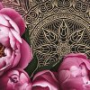 Vícedílný obraz Mandala s růžemi 100x45  cm, 5 dílů